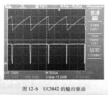 測試UC3842的6腳是否有驅(qū)動(dòng)輸出